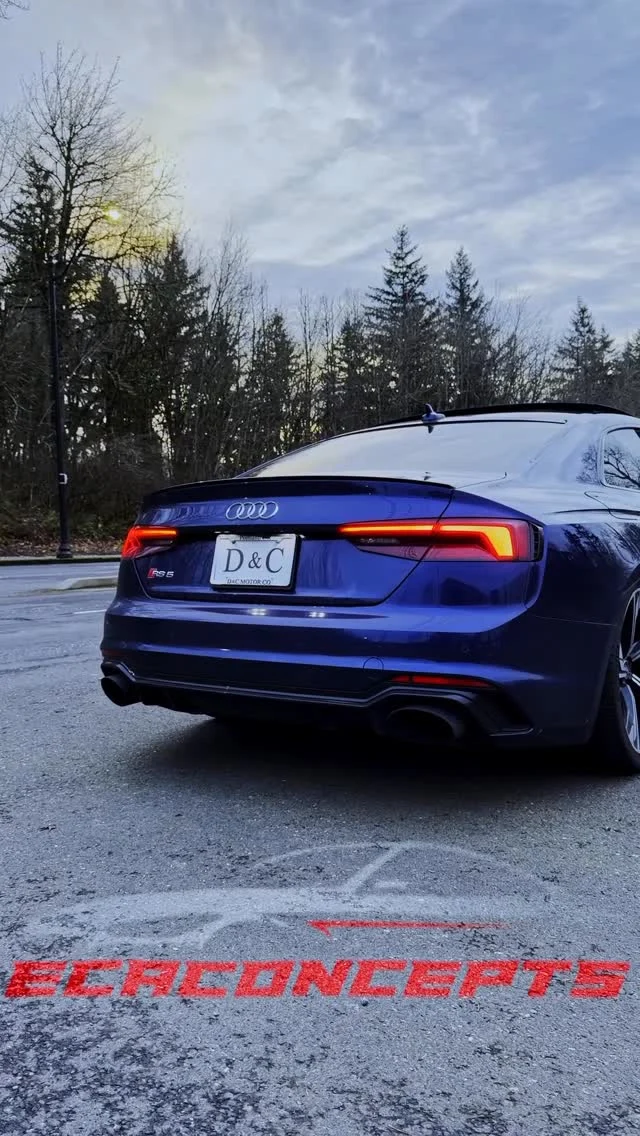 Stock 2018 #Audi #RS5 #29T with our tune and an exhaust!